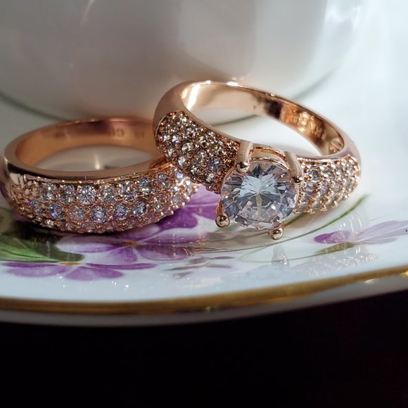 Janice Pave Wedding Band with AAA CZ Diamonds - Picture 9 of 16